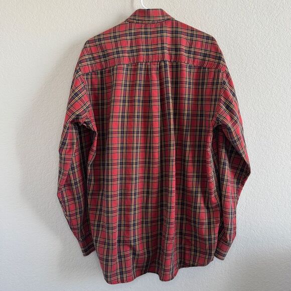 Cinch Long Sleeve Button Down Plaid 100% Cotton Medium EUC - Picture 2 of 6